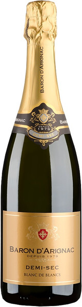 Игристое вино Baron d'Arignac Blanc de Blancs Demi-Sec, 0,75 л