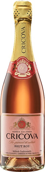 Игристое вино Cricova Brut Roz розовое, сухое, 750 мл