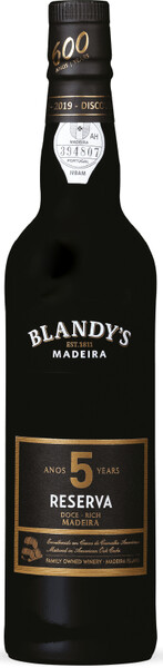 Крепленое вино Blandy'S Reserva Rich 5 Years Old красное, сладкое, 500 мл