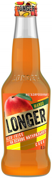 Напиток слабоалкогольный Longer Mango 7% 0,3 л