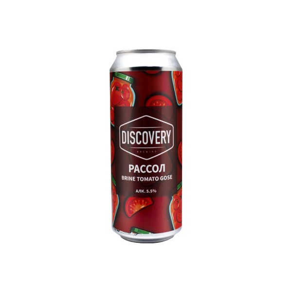 Пивной напиток Discovery Рассол Brine Tomato Gose 0,45 л