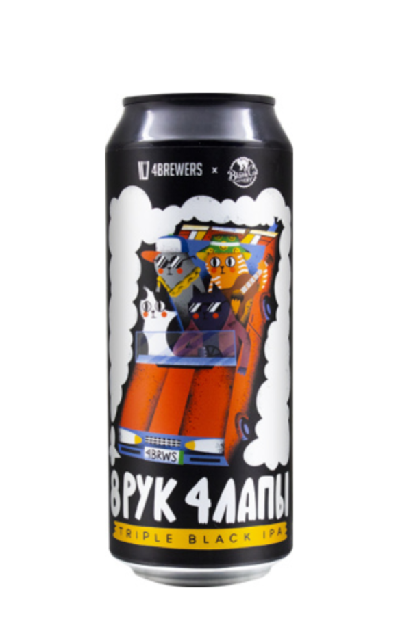 Пиво 4Brewers 8 Рук 4 Лапы ж/б 0,5 л