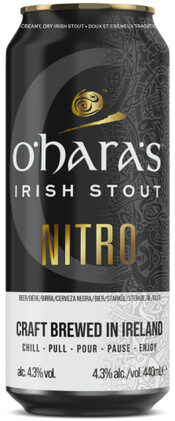 Пиво Carlow O'Hara's Irish Stout Nitro ж/б 4,3% 0,44 л