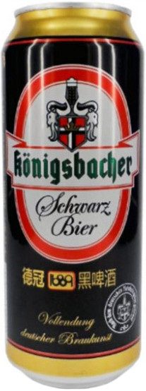 Пиво Konigsbacher Schwarz Bier темное 0,5 л ж/б