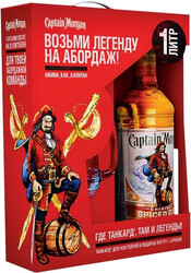 Ром Diageo Captain Morgan Spiced Gold gift box with mug 35% 1000 мл