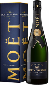 Шампанское Moet & Chandon, Nectar Imperial Semi-Sweet, gift box, 0,75 л