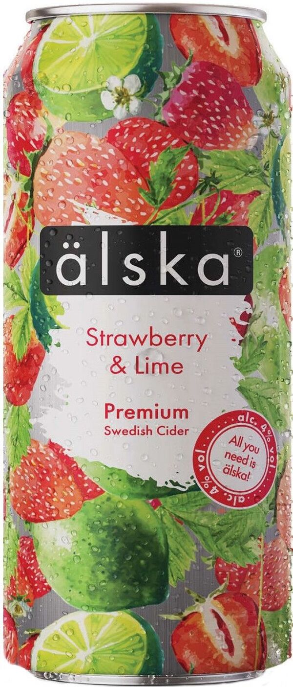 Сидр Alska Strawberry & Lime ж/б 0,44 л