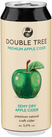 Сидр Cider House Double Tree Apple Semi Dry ж/б 5,9% 0,5 л