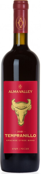 Вино Alma Valley Tempranillo красное, сухое, 750 мл