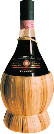 Вино Fassini Chianti DOCG in straw basket красное, сухое, 1500 мл