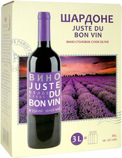 Вино Juste Du Bon Vin Chardonnay белое, сухое, 3000 мл