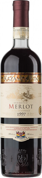 Вино Kazayak Vin Merlot Demidulce красное, полусладкое, 700 мл