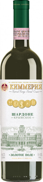 Вино Kimmeria Chardonnay Krymskoe белое, полусладкое, 750 мл