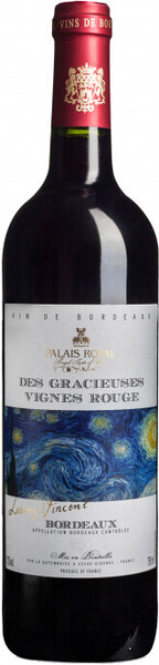 Вино La Guyennoise, Des Gracieuses Vignes Loving Vincent, Red, Bordeaux AOC, 2021, 0,75л