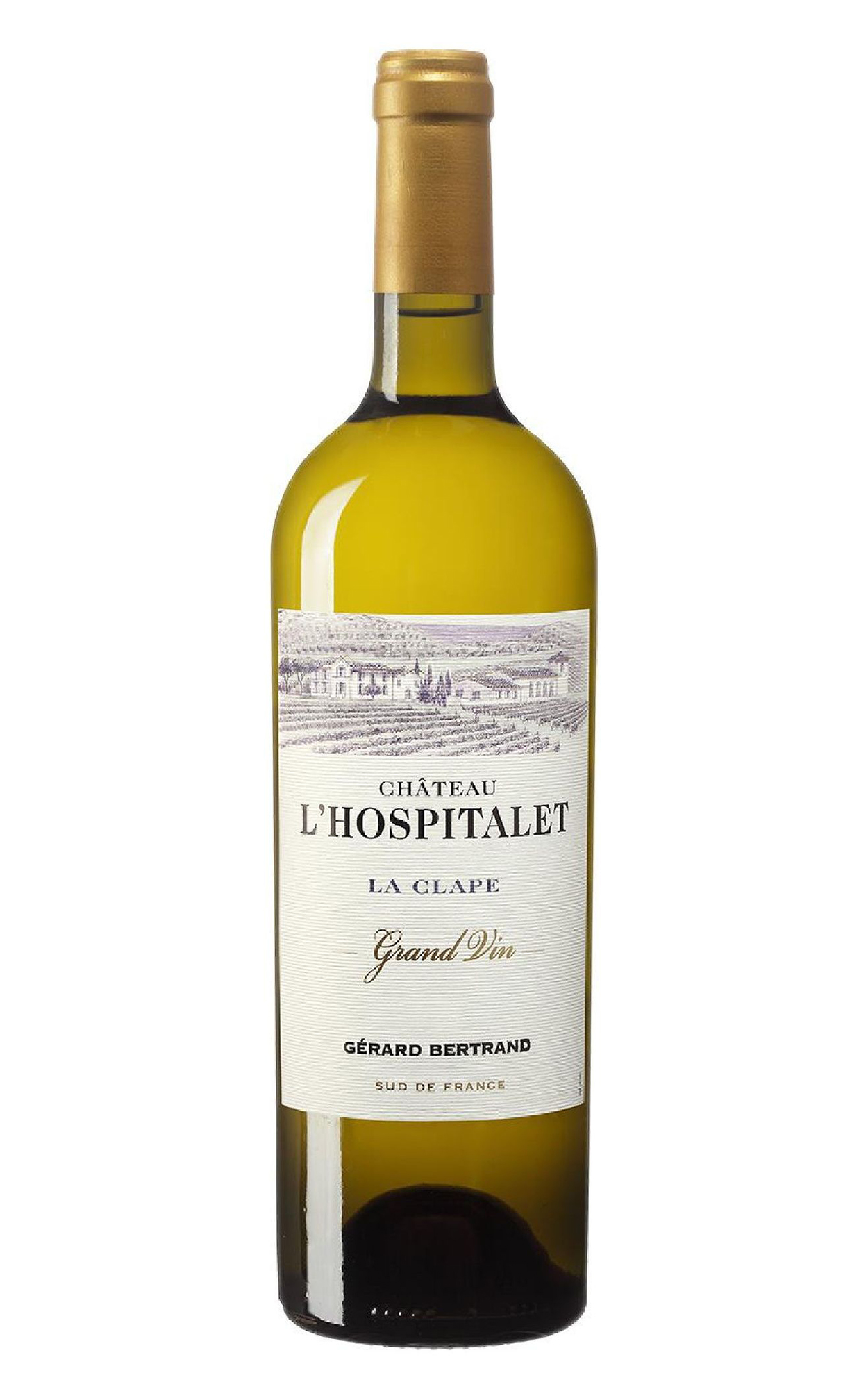 Вино сухое белое Gerard Bertrand Chateau l'Hospitalet La Clape Blanc 2018, Франция, 0.75 л