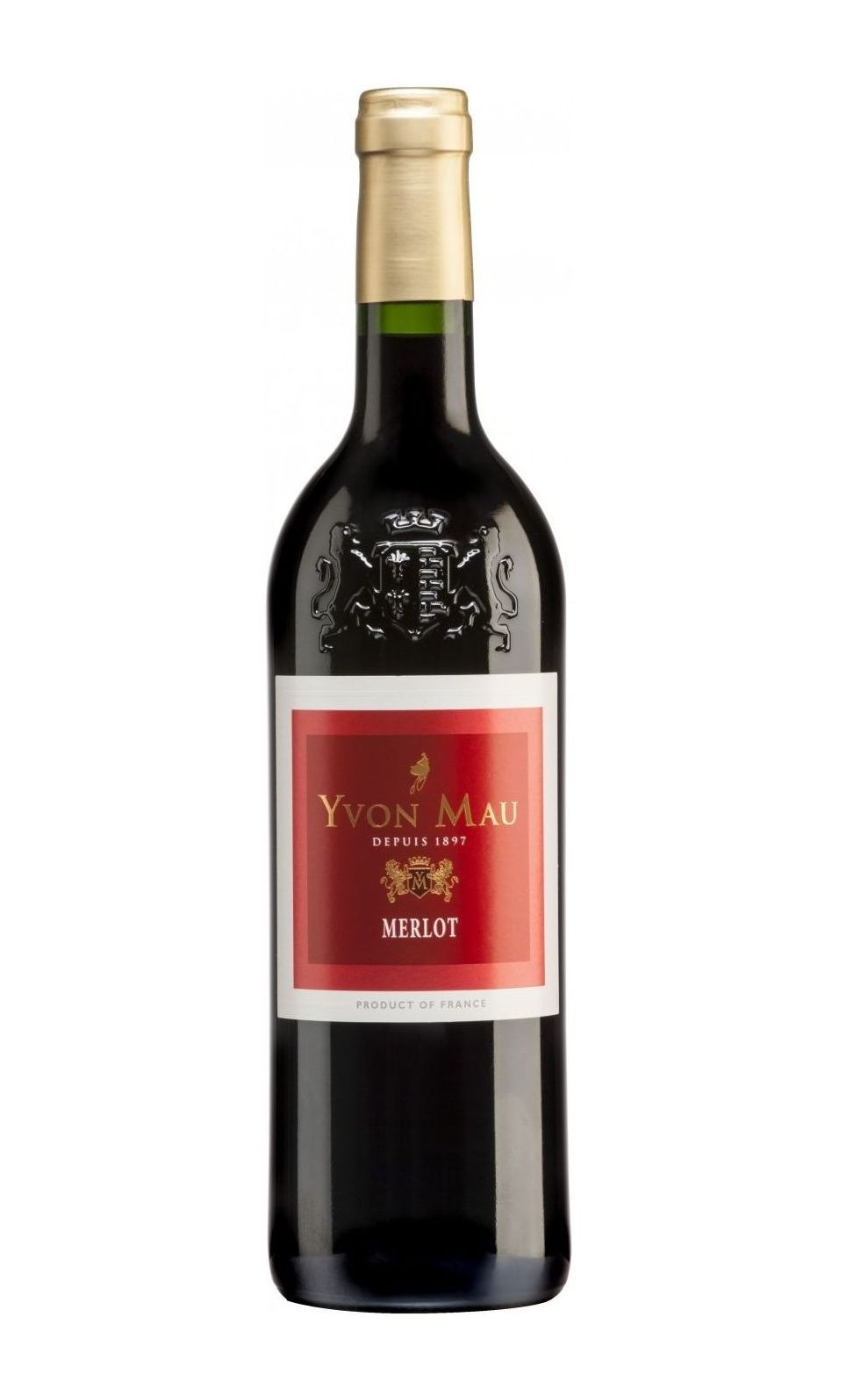 Вино сухое красное Yvon Mau Merlot 2019, Франция, 0.75 л