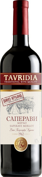 Вино Tavridia Saperavi-Merlot, 0,75 л