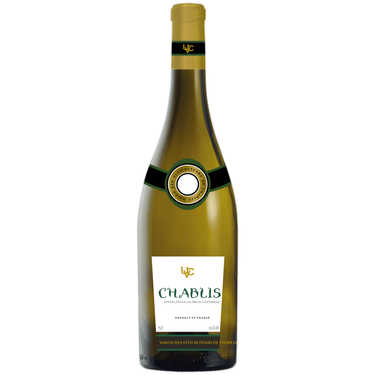 Вино UVC Chablis белое сухое 0,75 л