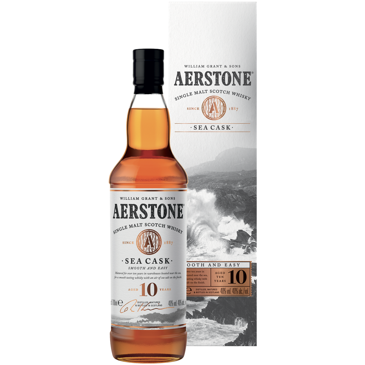 Виски Aerstone Sea Cask 10 лет 0,7 л в подарочной упаковке