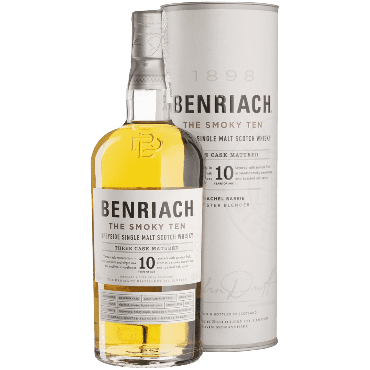 Виски Benriach The Smoky Ten 10 лет 0,7 л в подарочной упаковке туба