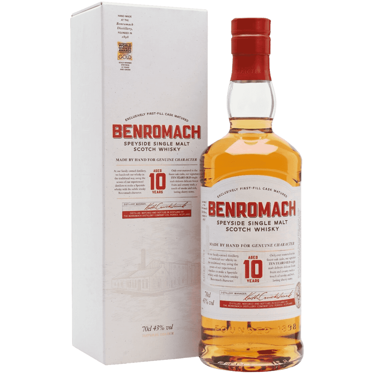 Виски Benromach 10 лет 0,7 л в подарочной упаковке