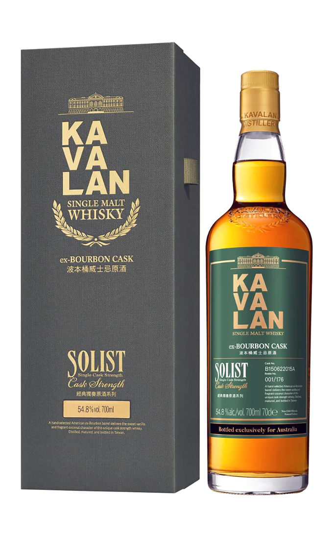 Виски Kavalan Solist ex-Bourbon Cask Single Cask Strength 54.8%, 0.7 л