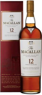 Виски Macallan 12 Years Old в подарочной упаковке Old Design 40% 0,7 л