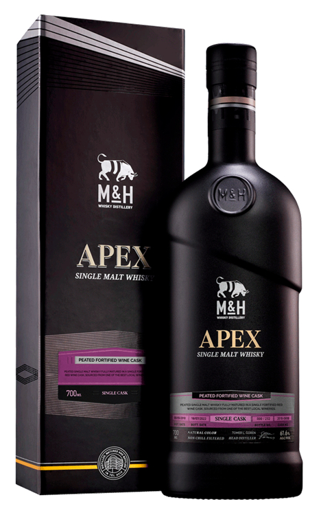 Виски M&H Apex Single Cask Peated Fortified Red Wine, 0.7 л