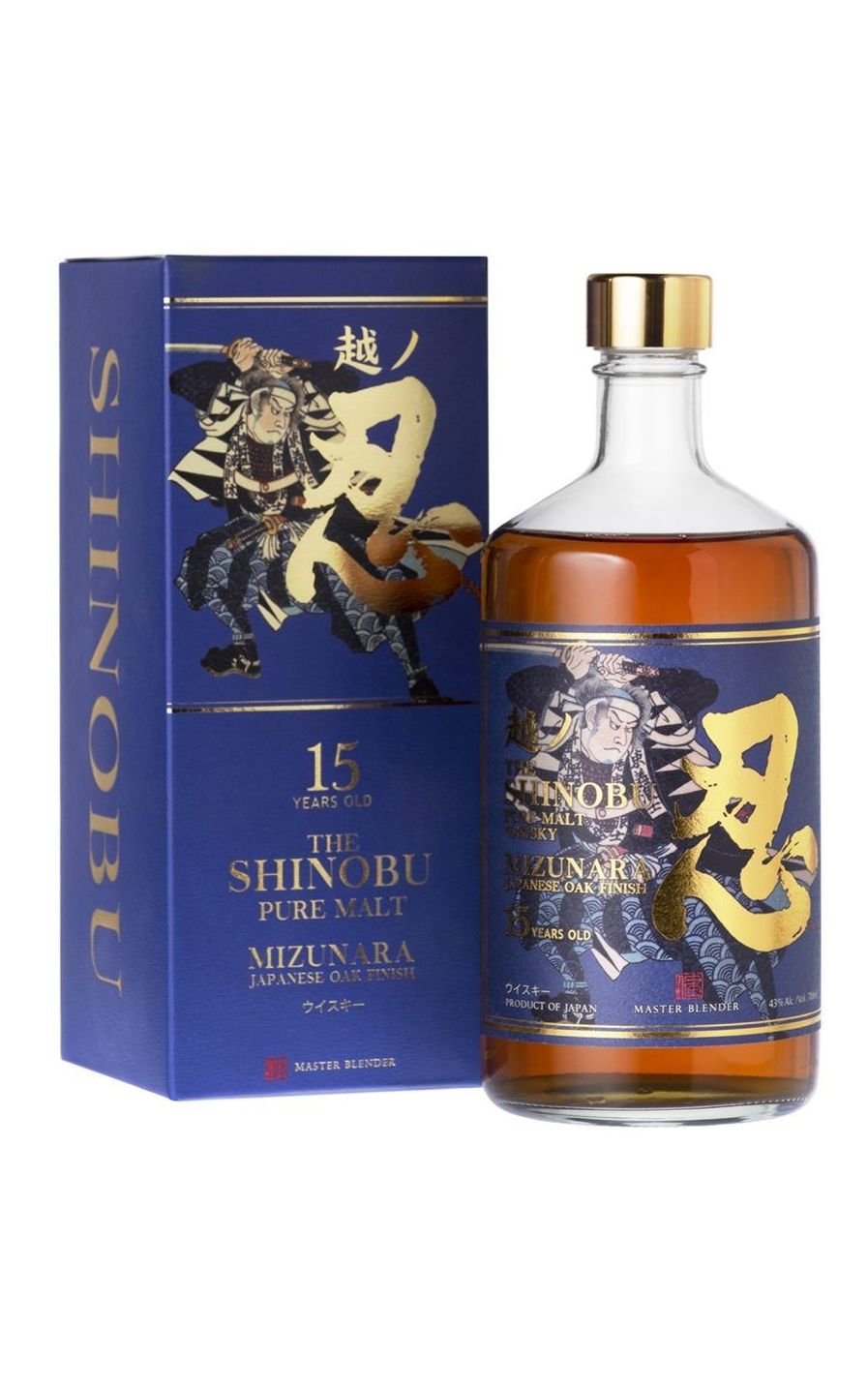 Виски Shinobu Pure Malt Mizunara Oak Finish 15 Years Old, 0.7 л