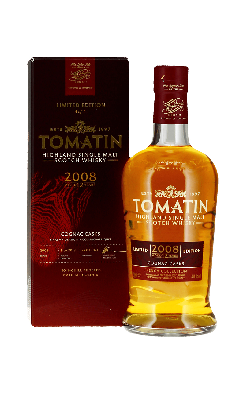 Виски Tomatin French Collection Cognac Casks 12 Years Old, 0.7 л