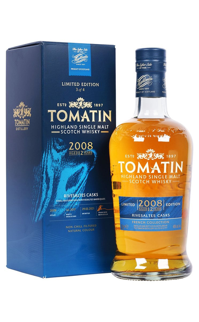 Виски Tomatin French Collection Rivesaltes Casks 12 Years Old, 0.7 л