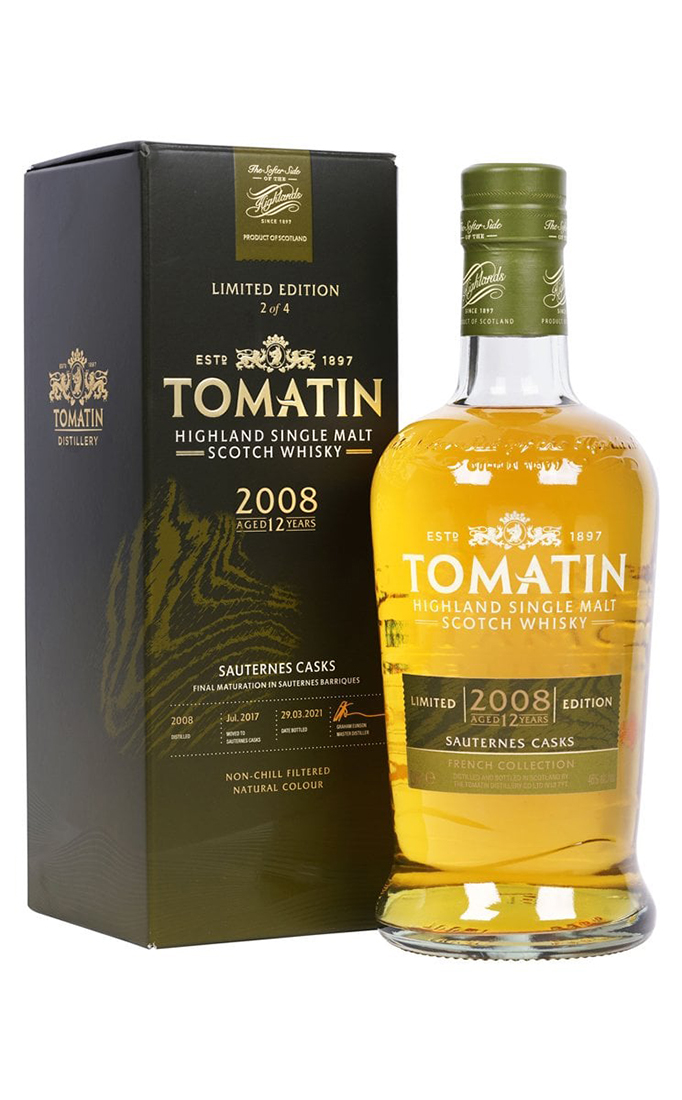 Виски Tomatin French Collection Sauternes Casks 12 Years Old, 0.7 л