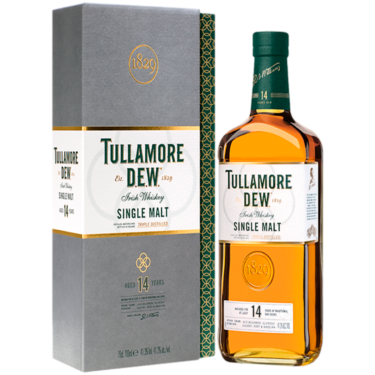 Виски Tullamore D.E.W. Single Malt 14 лет 0,7 л в подарочной упаковке